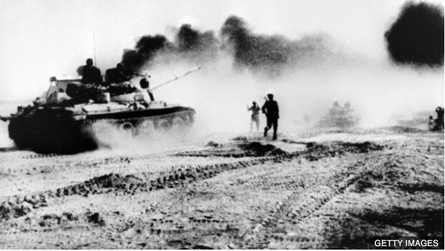 On This Day: 22nd September 1980: War breaks out between Iran and Iraq
Three weeks of border clashes between Iran and Iraq appear to have finally erupted into all-out war. 
Iraq has bombed several Iranian air and military supply bases, including Tehran's international airport.
The rise in hostilities comes after Iraq tore up a 1975 border agreement with Iran over sovereignty of the Shatt al-Arab waterway.
