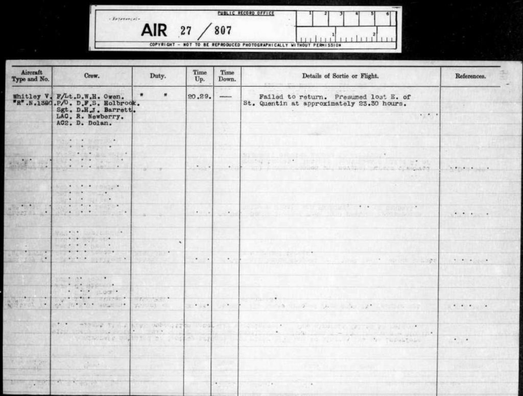 Whitley ORB 102 Squadron