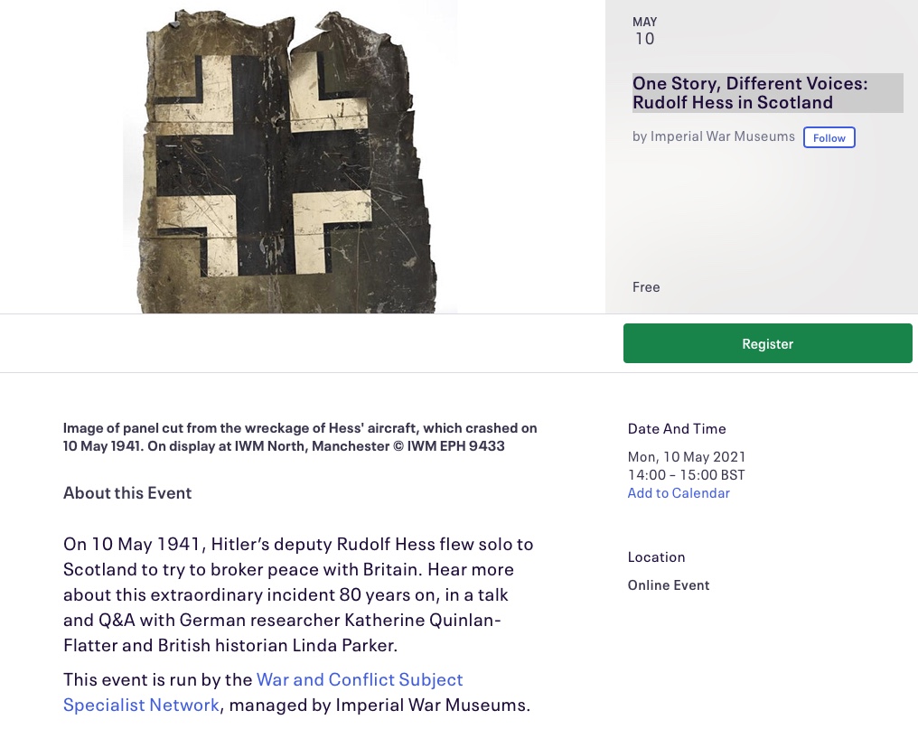 IWM Web presentation One Story, Different Voices: Rudolf Hess in Scotland