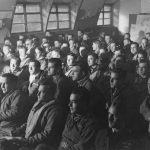 P-38 Lightning crews of the 55th Fighter Group are briefed at Nuthampstead air base. 12th November 1943.  © IWM FRE 161