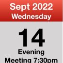 Meeting 14th Sept 2022
