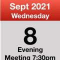Meeting 8th Sept 2021