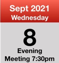 Meeting 8th Sept 2021