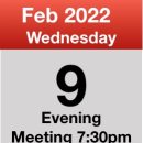 Meeting 9th Feb 2022